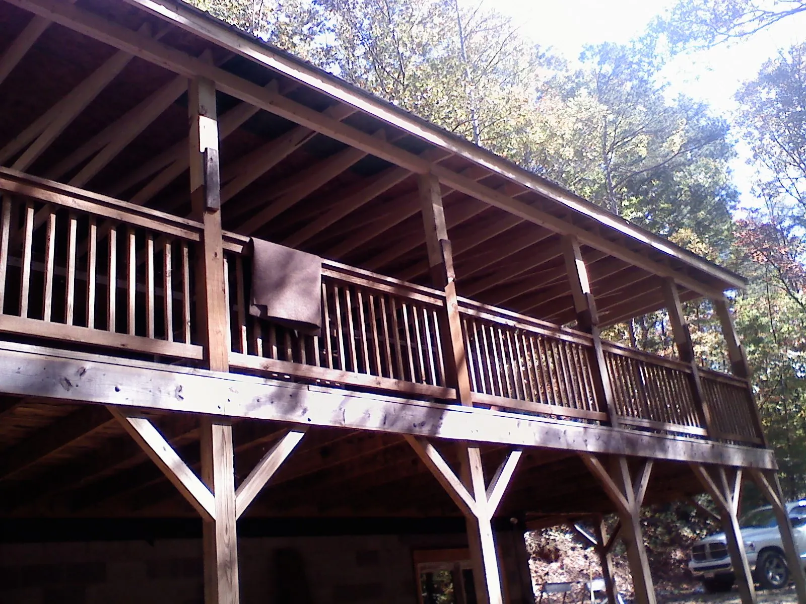 Timber framing under a new elevated porch and deck — Roof Leak Repair in New Park by Roofing Brothers